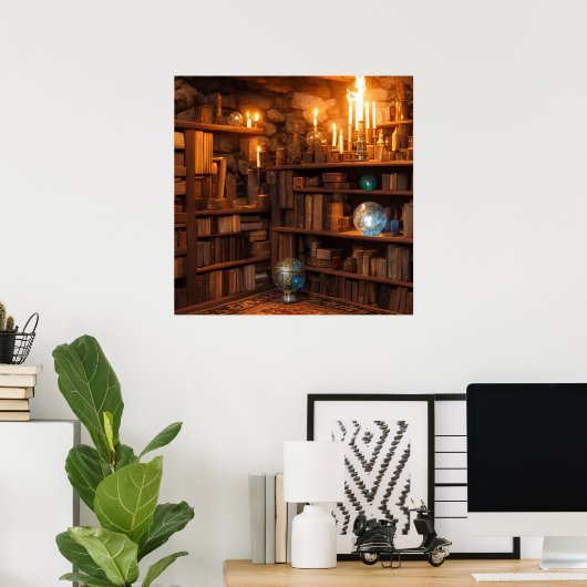 Arcane Storeroom Fantasy Art Poster (Heimbüro)