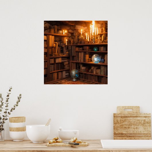 Arcane Storeroom Fantasy Art Poster (Küche)