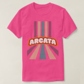 Arcata California Hippie City Niedlich farbenfroh T-Shirt (Design vorne)