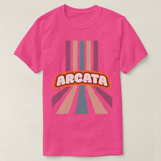 Arcata California Hippie City Niedlich farbenfroh T-Shirt (Design vorne)
