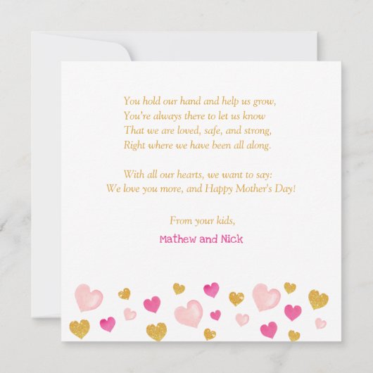 Arch|1 Foto | Muttertag Karte (Rückseite)