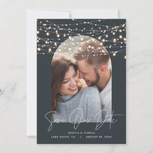 Arch 1 Foto String Light Skript Moderne Hochzeit Save The Date