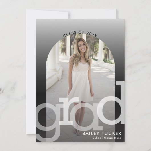 Arch 2-Foto Ombre Abschluss Ankündigung (Vorderseite)