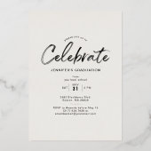 Arch Abschluss Ankündigung Silv Foil Einladung (Rückseite)