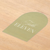 Arch Acrylic Green Wedding Table Eleven Number Acryleinladungen (Ablage )