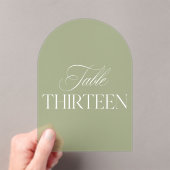 Arch Acrylic Green Wedding Table Thirteen Number Acryleinladungen (Insitu (Handheld))