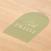 Arch Acrylic Green Wedding Table Twelve Number Acryleinladungen (Ablage )