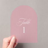 Arch Acrylic Pink Wedding Table Number Acryleinladungen (Insitu (Handheld))