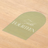 Arch Acrylic Sage Green Wedding Table 14 Number Acryleinladungen (Ablage )