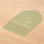 Arch Acrylic Sage Green Wedding Table 16 Number Acryleinladungen (Ablage )