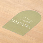 Arch Acrylic Sage Green Wedding Table 17 Number Acryleinladungen (Ablage )