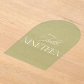 Arch Acrylic Sage Green Wedding Table 19 Number Acryleinladungen (Ablage )