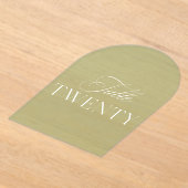 Arch Acrylic Sage Green Wedding Table 20 Number Acryleinladungen (Ablage )