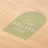 Arch Acrylic Sage Green Wedding Table 21 Number Acryleinladungen (Ablage )