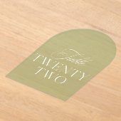 Arch Acrylic Sage Green Wedding Table 22 Number Acryleinladungen (Ablage )