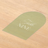 Arch Acrylic Sage Green Wedding Table Zahl Acryleinladungen (Ablage )