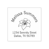 Arch-Adresse der Exotic Lily Blume Gummistempel (Prägung)