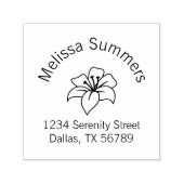 Arch-Adresse der Exotic Lily Blume Permastempel (Design)