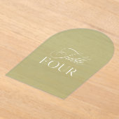 Arch Akryllische Seite Grüne Hochzeitstabelle Vier Acryleinladungen (Ablage )