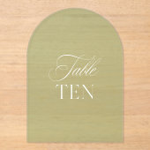 Arch Akryllische Seite Grünen Hochzeittisch Zehn N Acryleinladungen (Vorderseite)