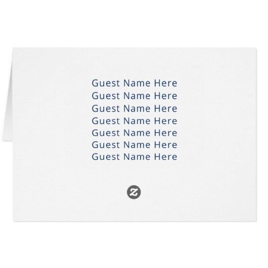 Arch Amalfi Blue Tile Tischnummer Horizontale Kart (Rückseite Horizontal)