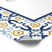 Arch Amalfi Mediterranes blaues Brautparty Poster (Ecke)