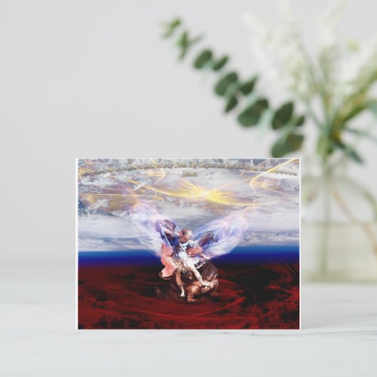 Arch Angel Michael Conquers Postkarte (Stehend Vorderseite)