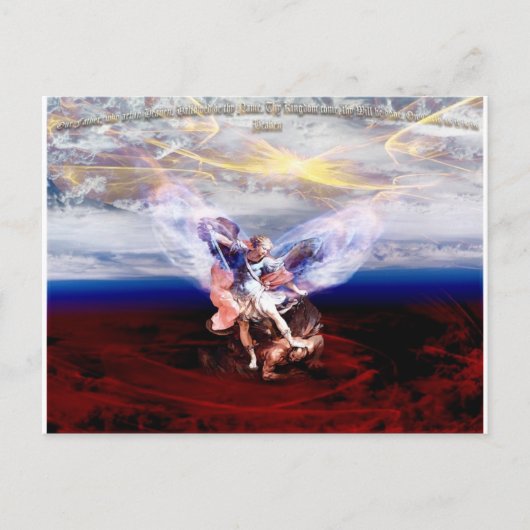 Arch Angel Michael Conquers Postkarte (Vorderseite)