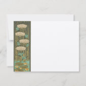 Arch Art Nouveau Dragonfly Lilypad Response Card RSVP Karte (Rückseite)