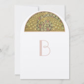 Arch Art Nouveau Peacock Birds Wedding Einladung (Rückseite)