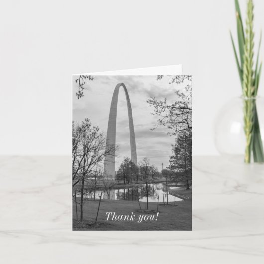 Arch aus dem Park Graustufen Dankeskarte (Vorderseite)