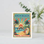 Arch Beach, Laguna CA Retro-Reise Postkarte (Stehend Vorderseite)