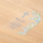 Arch-Bestätigung der Blue Watercolor-Blume Acryleinladungen (Ablage )