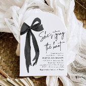 Arch Black Bow Sie bindet das Brautparty des Knote Einladung
