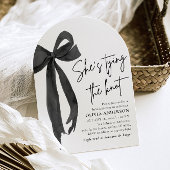 Arch Black Bow Sie bindet das Brautparty des Knote Einladung