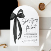 Arch Black Bow Sie bindet das Brautparty des Knote Einladung