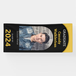 Arch Black Gold Foto Abschluss Banner