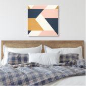 Arch-Blöcke mit Blush & Senf - Moderne Geometrie Leinwanddruck (Insitu (Schlafzimmer))