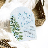 Arch Blue Bow Baby Es ist kalte Außendusche Einladung