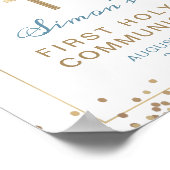 Arch Blue Gold Floral First Heilige Kommune Willko Poster (Ecke)