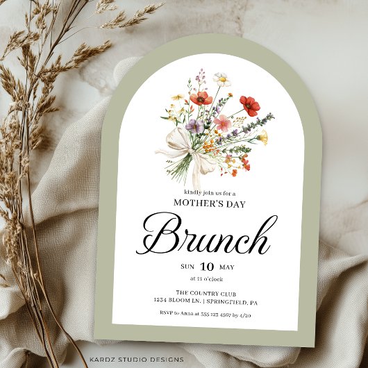 Arch Blumenstrauß Muttertags-Brunch-Einladung Einladung