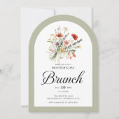 Arch Blumenstrauß Muttertags-Brunch-Einladung Einladung (Vorderseite)