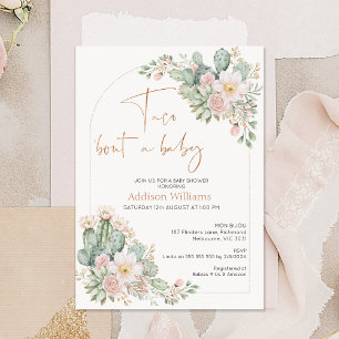 Arch Blush Floral Taco 'über ein Baby Baby Einladung