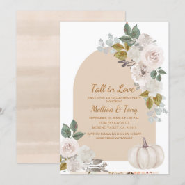 Arch Boho Floral Pumpkin Falling in Liebe Einladung