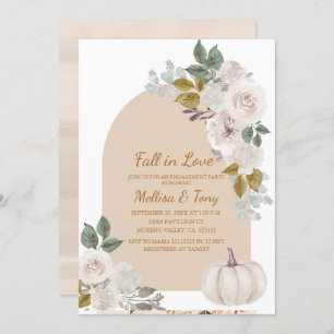 Arch Boho Floral Pumpkin Falling in Liebe Einladung