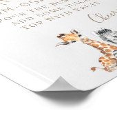 Arch Boho Floral Safari Kinderdusche Mama-osa-Zeic Poster (Ecke)