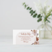 Arch boho Kürbisbücher für die Kinderkarte Begleitkarte (Stehend Vorderseite)