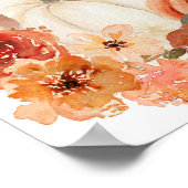 Arch Boho Little Pumpkin Baby Dusche Begrüßungszei Poster (Ecke)