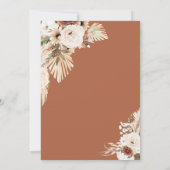 Arch Boho Pampas Grass Floral Brautparty Einladung (Rückseite)