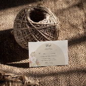 Arch Boho Pampas Grass Wedding RSVP Begleitkarte